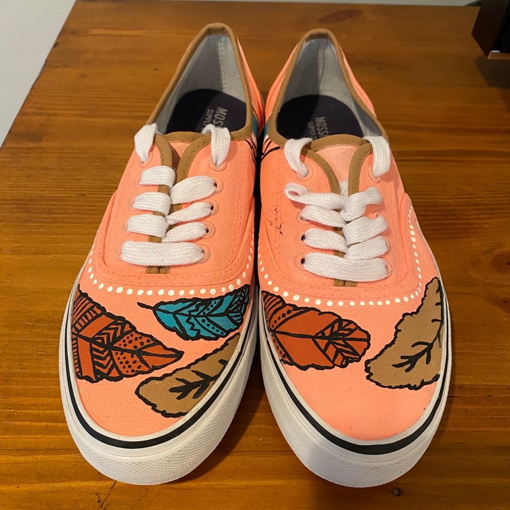 Hand painted canvas sneakers